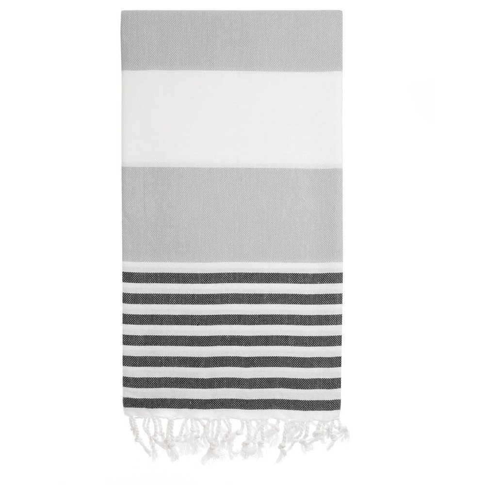 Sand Free Gray Black 100% Turkish Cotton Beach Bath Towel Citizens of the Beach